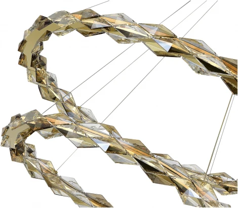 Подвесной светильник ST Luce Diamanta SL6009.203.02 Хром/Прозрачный, Янтарный LED 1*45W 3000K (220V, на тросе)