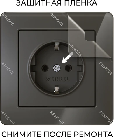 Рамка на 1 пост Acrylic (черный) Werkel W0012708 (a059316)