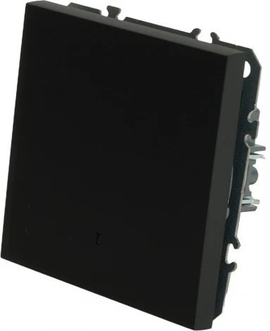 Выключатель одноклавишный с подсветкой (черный) Stekker Эмили 49837