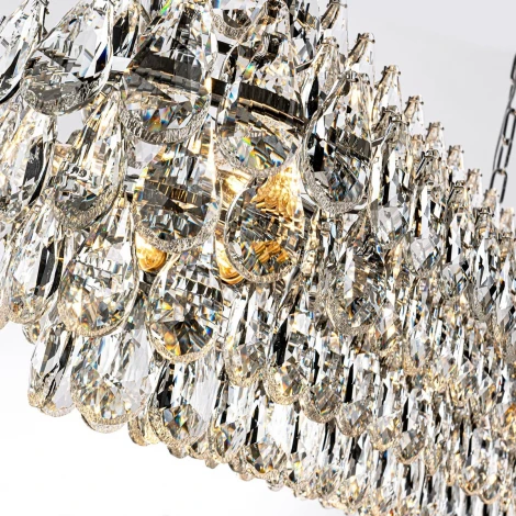 Подвесная люстра хрустальная Modelux MODELUX ML.8861.17P CR