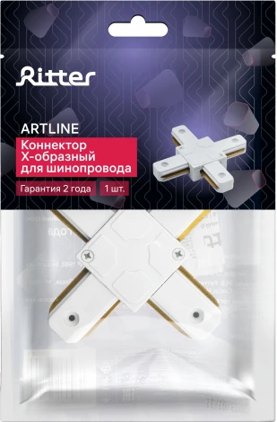 Коннектор Х-образный жесткий пластик/медь белый Ritter Artline 59749 4