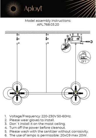 Подвесной светильник Aployt Lilian APL.768.03.20
