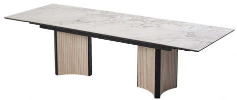 Стол СТРАДИВАРИ 200 цвет Гластонбери (GLASTONBURY SAVIA MATT), керамика / Дуб Галиано светлый M-City 64720