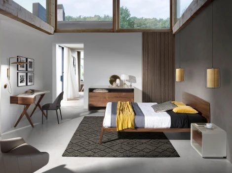 Прикроватная тумбочка 7134/MB2202NS из ореха и лакированного МДФ Angel Cerda арт.157600