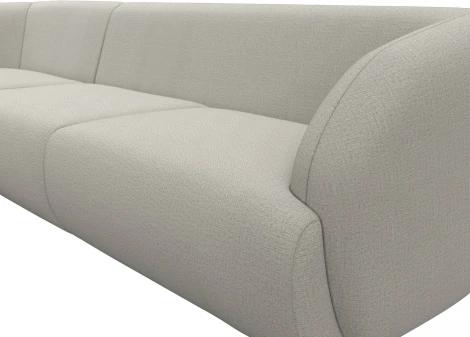 Диван угловой Лига-041 левый угол (Бежевый/Рогожка) Лига Диванов арт.125480L