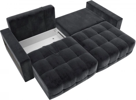 Диван прямой с полками Лига-053 НПБ Лига Диванов (Велюр) арт.128903