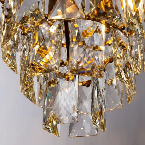 Подвесная люстра каскадная Divinare Chara 3508/17 LM-6 (220V, хрусталь, на цепи)