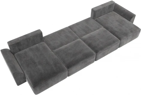 Диван п-образный Лига-048 НПБ лонг Лига Диванов (Велюр) арт.128357