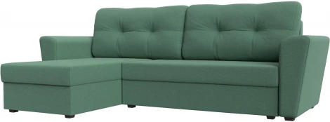 Диван угловой Амстердам Лайт левый угол (Зеленый/Рогожка) Лига Диванов арт.121171L