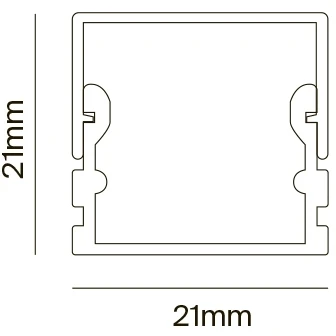 Алюминиевый профиль накладной 21x21 Maytoni Led Strip ALM007S-2M