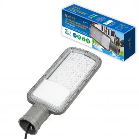 Уличный консольный светильник 6500К угол 60/90 градусов Volpe ULV-Q611 50W/6500K IP65 GREY