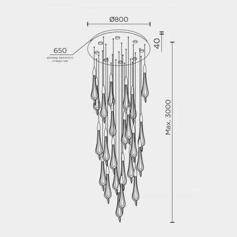Подвесной светильник светодиодный Modelux ML.89181.25 BS