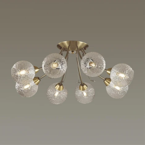 Люстра потолочная Tula 5266/8C античная латунь E14 8*40W