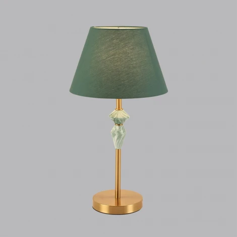 Настольная лампа с выключателем Lumion Vermont 8275/1T латунь/зеленый, металл/керамика/ткань Е14 1*40W 220V