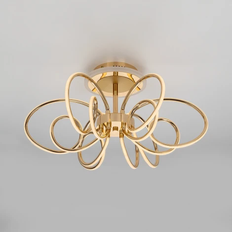 Потолочная люстра RGB на штанге Citilux Salma Smart CL224A162 (LED, 220V, голосовое управление, пульт управления, управление смартфоном, умный дом - Алиса, Маруся, Экосистема Сбер)