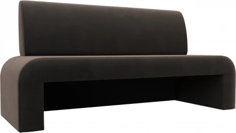 Диван кухонный прямой Кармен (Коричневый/Велюр) Лига Диванов арт.126083