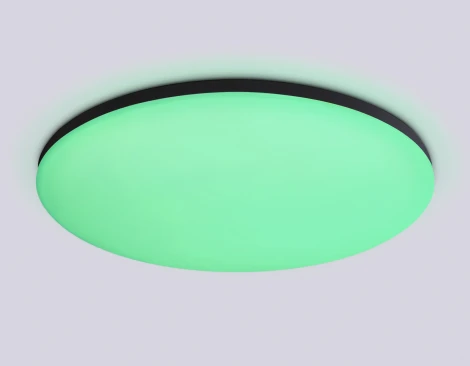 Потолочный светильник RGB круглый светодиодный с пультом и управлением смартфоном Ambrella ORBITAL FZ2005 (220V, умный дом - Алиса, Tuya Smart, Алекса, Smart Home, круглые, IP54)