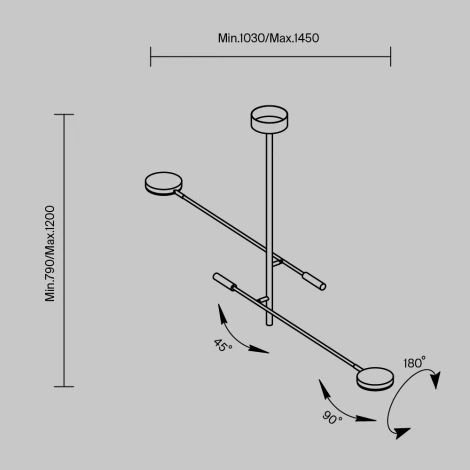 Потолочная люстра на штанге Maytoni Fad MOD070CL-L15B3K1 (LED, 220V)