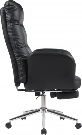 Кресло руководителя TopChairs Solid с оттоманкой черный арт.УТ000040808