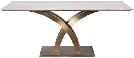 Кухонный стол Garda Decor 33FS-21103STOL/OB (Золото/Темное дерево)