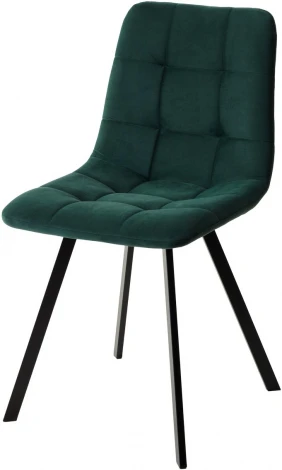 Стул CHILLI-Q SQUARE зеленый #19, велюр / черный каркас, 4 шт./1 к