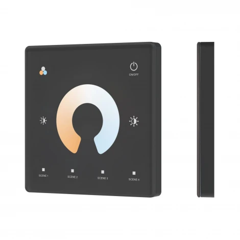 Сенсорная панель INTELLIGENT ARLIGHT SMART-RF-801-11-1G-4SC-MIX черный (3V, 2.4G) накладная (IARL, IP20 Пластик) 063526
