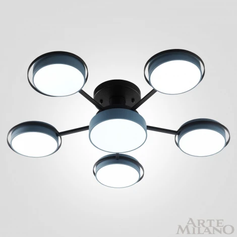Потолочная люстра на штанге Arte Milano Ferrara 250406/5+1 Gr (LED, 220V, круглые)