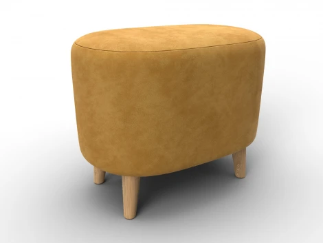 Пуф 003 (ДСП,Фанера/Дерево/Велюр/Желтый) Лига Диванов 132495