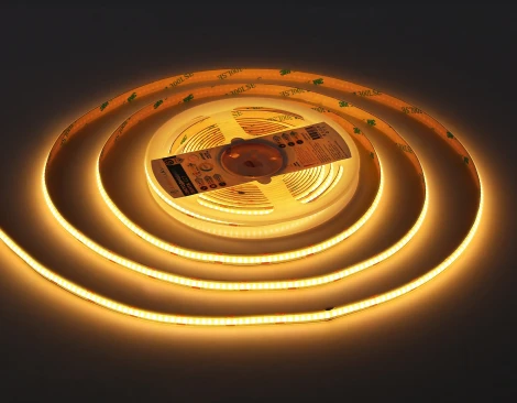 Светодиодная лента COB 608Led/ 12W m/ 24V IP20 CCT 3000-6500K/ 5m*8mm*2.2mm (3 конт.) Ambrella Illumination GS4901