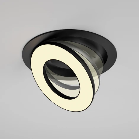 Встраиваемый светильник Maytoni Vector DL102-12W2.7K-B (LED, 220V, круглые)