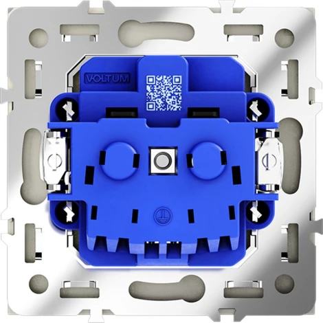 Розетка с заземлением (сталь) Voltum S70 VLS040105