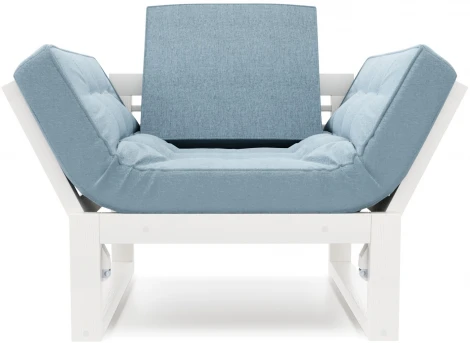 Кресло Arsko Балтик белая эмаль голубая рогожка
