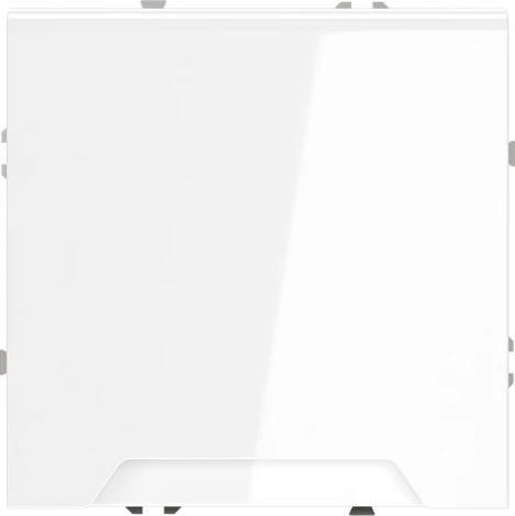 Розетка с заземлением, шторками и крышкой (белый глянцевый) Voltum S70 VLS040301