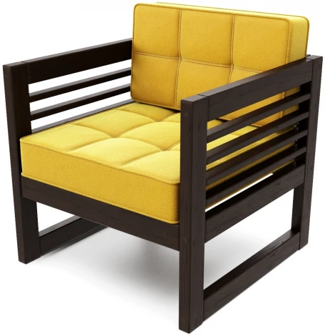 Кресло Arsko Сега венге велюр желтый