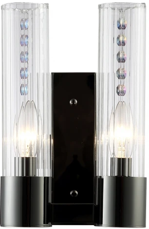 Бра OTONO AP2 BLACK CHROMIUM/TRANSPARENTE Crystal Lux