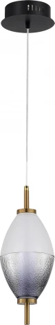 Подвесной светильник ST Luce Ice SL6130.403.06 Черный/Белый, Дымчатый LED 1*8W 3000K (220V, на проводе)