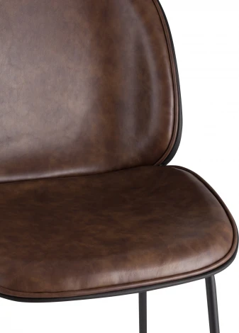Стул барный Beetle PU со спинкой коричневый 2 шт Stool Group (арт.УТ000038311)