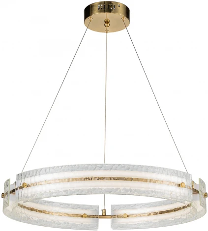 Подвесной светильник с таймером 14018/1P Brass Indigo Dualita V000089L (LED, 220V, пульт управления, на тросе, кольцо)