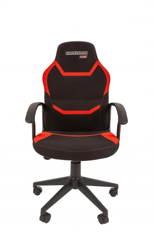 Кресло Chairman game 9 Россия ткань черно/красный New