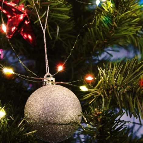 Светодиодная гирлянда линейная Роса (на проволоке) мультиколор c питанием от сети 220V 20м Feron CL583 51444