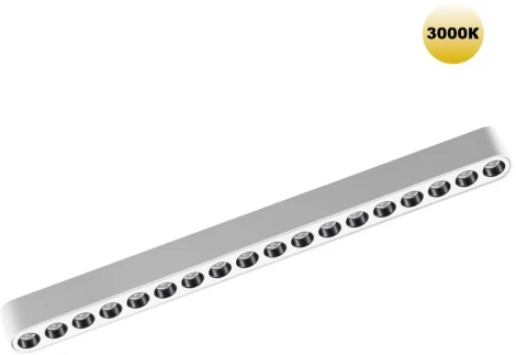 Трековый светильник Downlight Novotech Smal 359245 SHINO белый для низковольтного шинопровода IP20 LED 18W 48V 1710Лм 3000К