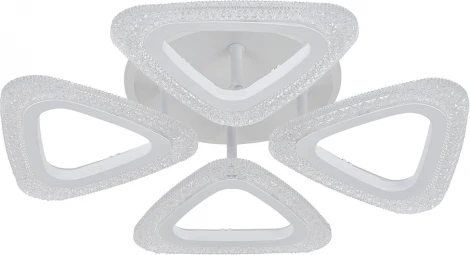 Потолочная люстра светодиодная Escada Candy 10300/4LED BL 45Вт, с ПДУ, металл/акрил, белый/прозрачный