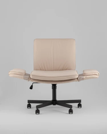 Кресло офисное TopChairs Foldo с откидными подлокотниками бежевое TopChairs УТ000042106