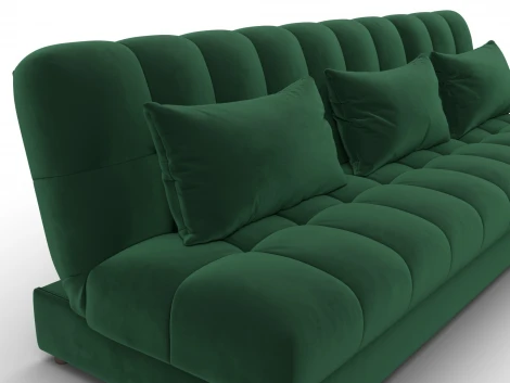 Диван угловой Лига-116 НПБ угол правый (ДСП,ЛДСП,Велюр/Зеленый) Лига Диванов 136953