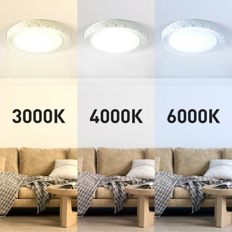 Потолочный светильник круглый светодиодный с пультом регулировкой цветовой температуры и яркости ЭРА SPB-6-70-RC Savern W (220V, круглые)