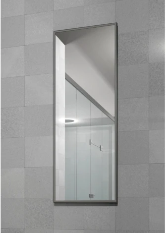 Зеркало настенное в раме Сельетта-6, матовое серебро 110 см х 40 см от фабрики Mebelik