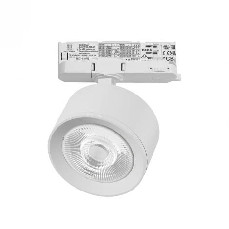 Трековый светильник трехфазный светодиодный LED 15W 220V 60G с адаптером Lightstar Alta Pro A5546QT60G