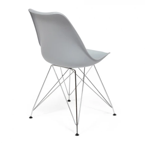 Стул TULIP IRON CHAIR (mod.EC-123) серый (металл/пластик)