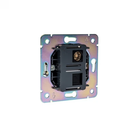 Розетка компьютерная RJ45 кат6 + TV с/у антрацит Kranz Strong KR-78-0722-5