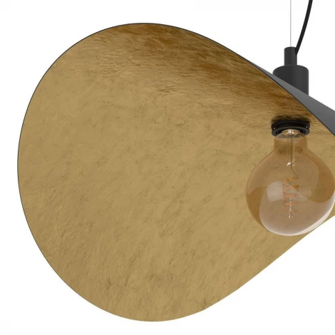 Подвесной светильник Eglo Saceda 390429 1X60W(E27) сталь, черный, золотой